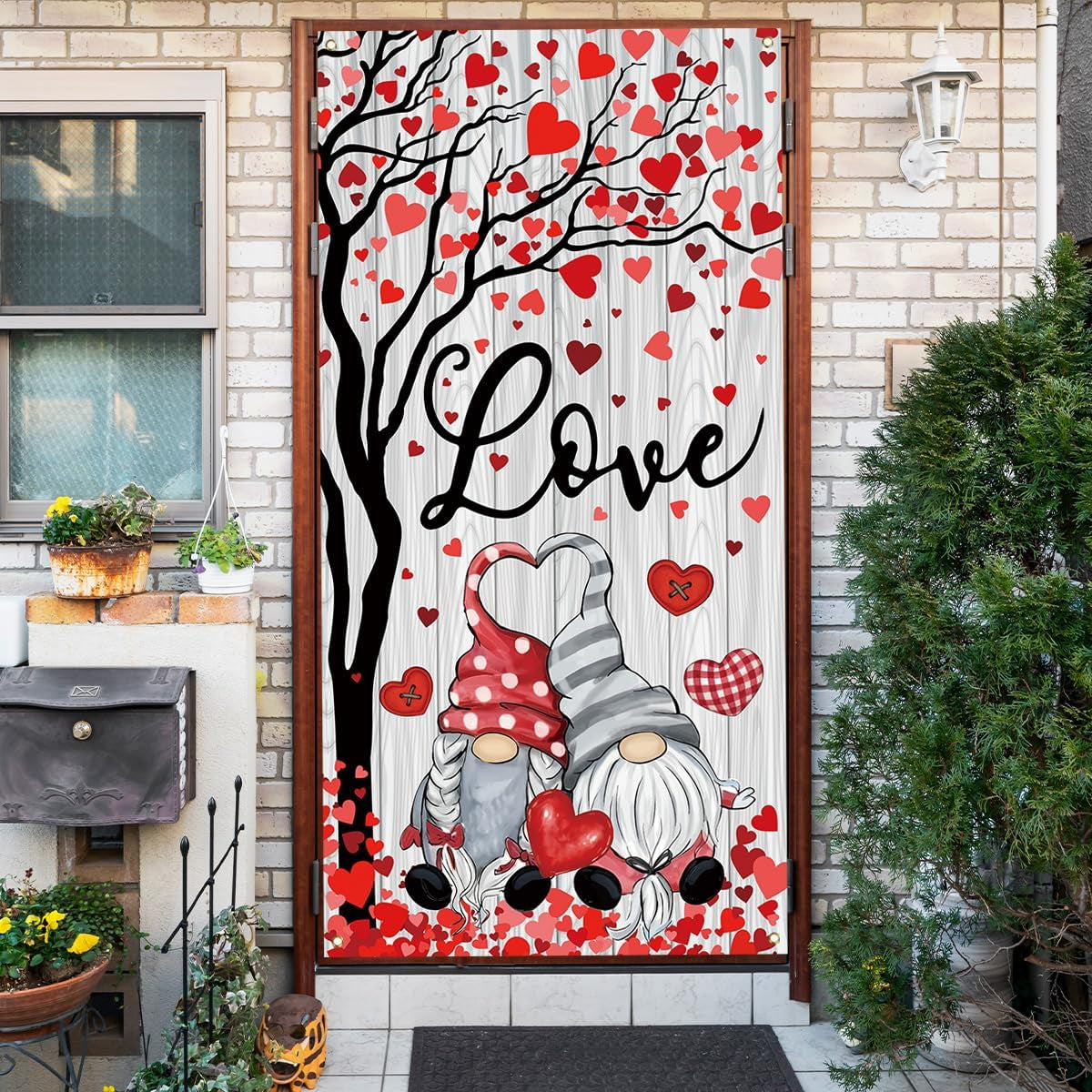 Valentines Day Door Cover 71×35 Inch Galentines Day Home Party Decor
