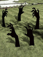 5PCS Scary Halloween Yard Decorations, Black Halloween Handmade Lawn Stakes, Suitable for Halloween Silhouette Yard Decorations, Halloween Sidewalk Signs, Outdoor Halloween Yard Decorations