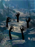 5PCS Scary Halloween Yard Decorations, Black Halloween Handmade Lawn Stakes, Suitable for Halloween Silhouette Yard Decorations, Halloween Sidewalk Signs, Outdoor Halloween Yard Decorations