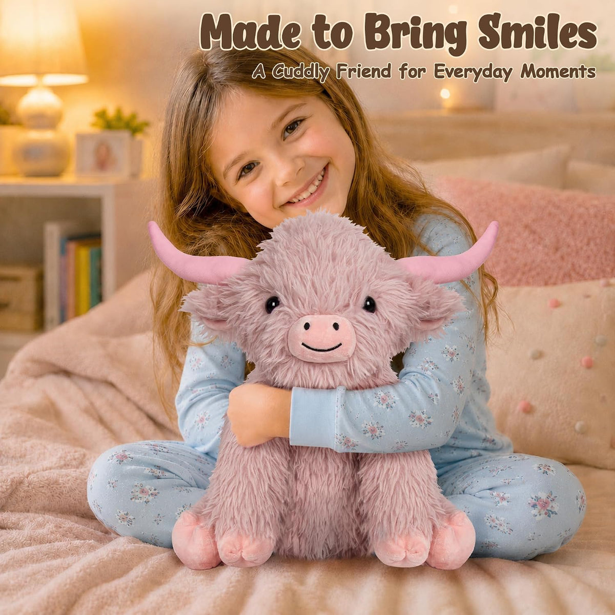 5Lbs Highland Cow Weighted Stuffed Animal 16In Highland Cow Plush Toy