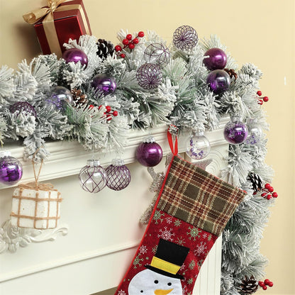 Clear Christmas Ball Ornaments, 30Ct 2.36" Plastic Shatterproof Christmas Decorations Ornament Xmas Ball Hanging Ornaments for Christmas Tree for Halloween Christmas Party Wedding Anniversary
