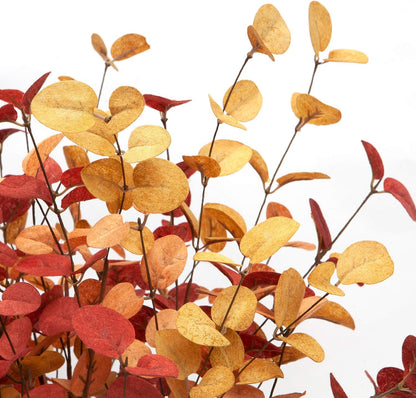 6 Pcs Artificial Eucalyptus Stems Fall Decorations with Fall Eucalyptus Leaves Autumn Decorations for Office and Home Artificial Plants for Floral Arrangement