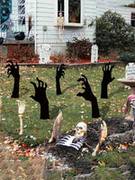 5PCS Scary Halloween Yard Decorations, Black Halloween Handmade Lawn Stakes, Suitable for Halloween Silhouette Yard Decorations, Halloween Sidewalk Signs, Outdoor Halloween Yard Decorations
