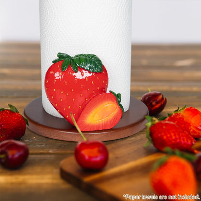 Strawberry Paper Towel Holder Cute Strawberry Kitchen Decor Accessories Red