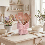 Pink Bow Ceramic Flower Vase