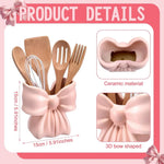 Pink Bow Ceramic Flower Vase