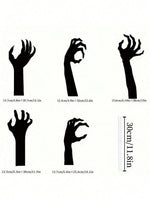 5PCS Scary Halloween Yard Decorations, Black Halloween Handmade Lawn Stakes, Suitable for Halloween Silhouette Yard Decorations, Halloween Sidewalk Signs, Outdoor Halloween Yard Decorations